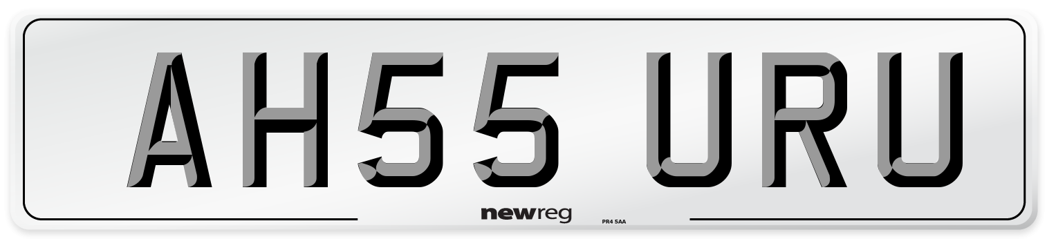 AH55 URU Number Plate from New Reg